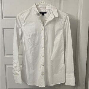 Banana Republic Elegant White Button-Down Blouse